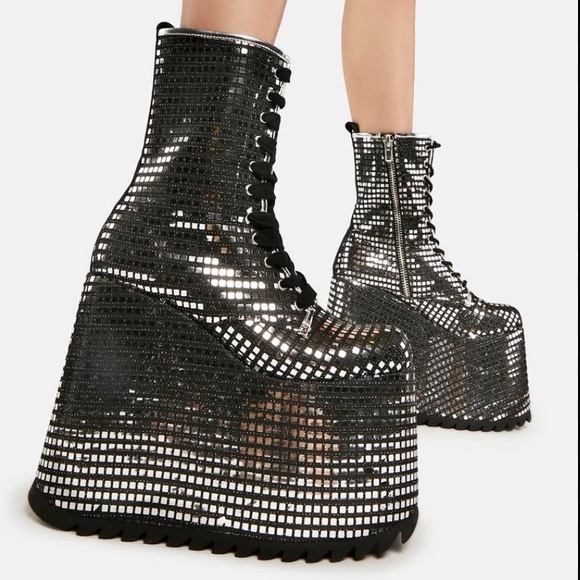 ❌SOLD❌ Club Exx Disco Fusion Platform Boots - Picture 4 of 6